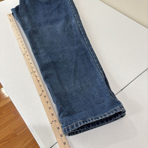 LL Bean Double L Flannel Lined Jeans Women 16R Deer Winter Denim Retro 80s Mom - Picture 9 of 9